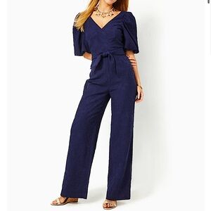 Lilly Pulitzer Kirrabelle Jumpsuit Elegant Navy NWOT